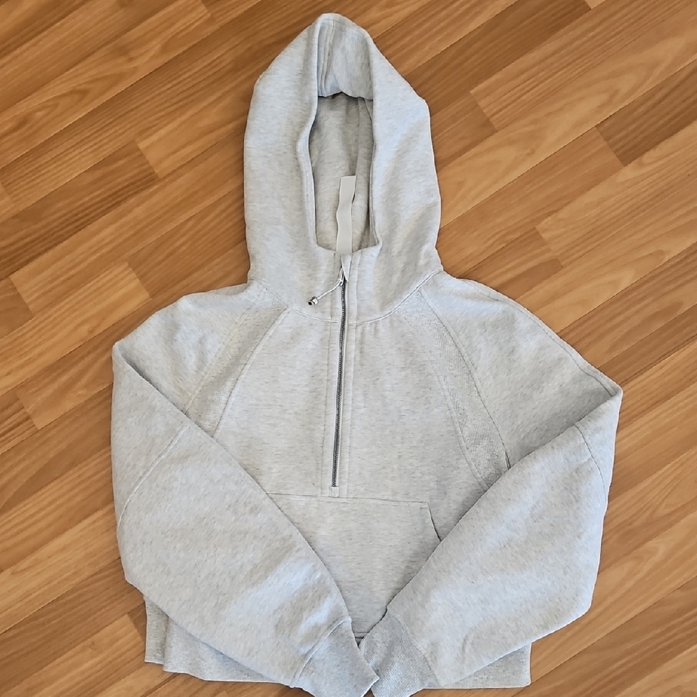 Gray Half-Zip Hoodie - image 1